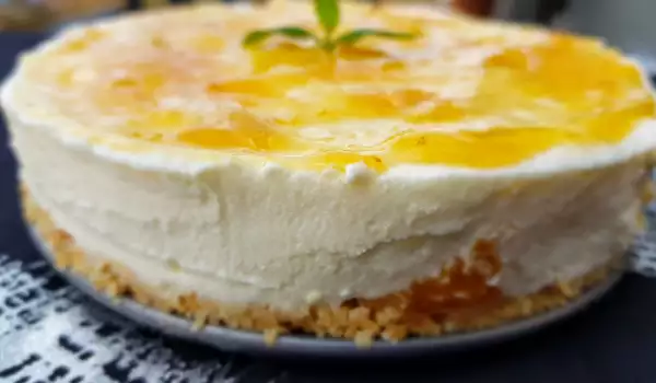Cheesecake with Mascarpone and Peaches