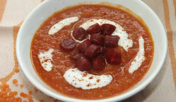 Red Lentils with Chorizo