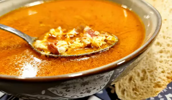 Madrid-Style Garlic Soup with Jamon
