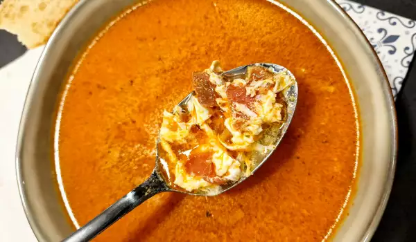 Madrid-Style Garlic Soup with Jamon