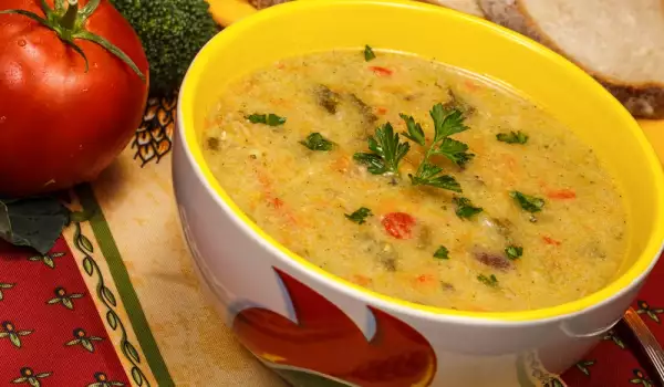 Chicken Soup with Thickening Agent