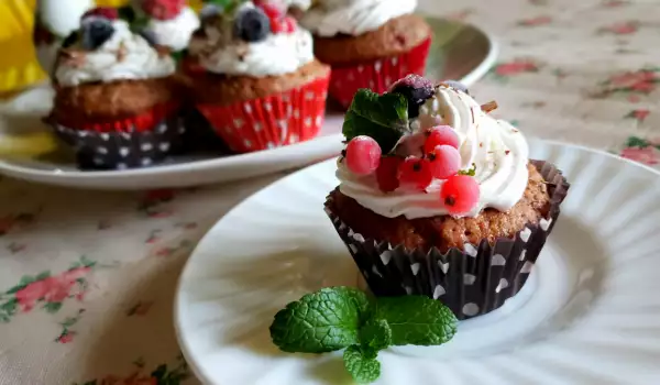 Chocolate Cupcakes with Fruit