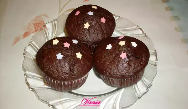 Muffins with a Chocolate Filling