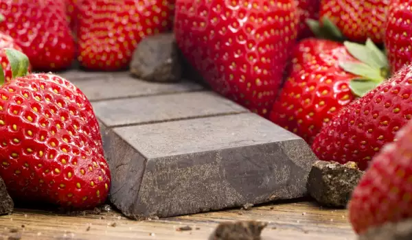 Chocolate and strawberries