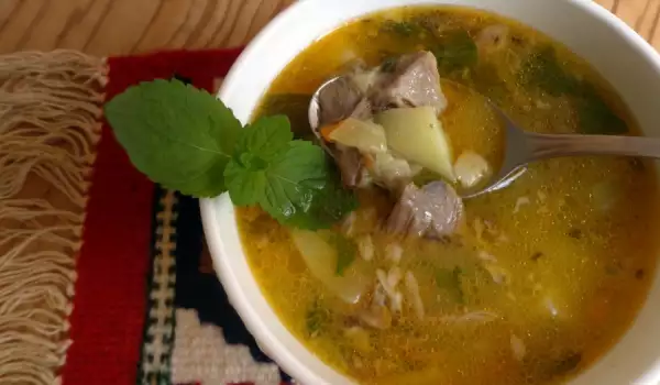 Soup from Lambs` Heads