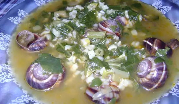 Snail and Spinach Soup