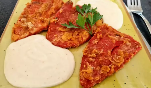 Breaded Peppers with White Sauce