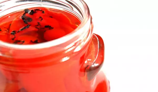 Marinated Red Peppers in Jars