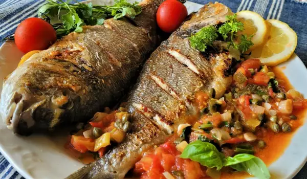 Sea Bream with Tomato and Capers Sauce