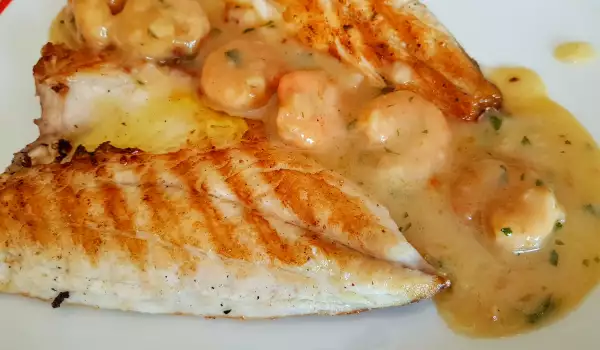 Grilled Sea Bream Fillet with Shrimp Sauce