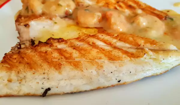 Grilled Sea Bream Fillet with Shrimp Sauce