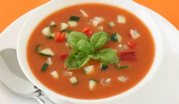 Cold Tomatoes and Cucumbers Soup