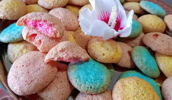 Colorful Meringue Coconut Cookies