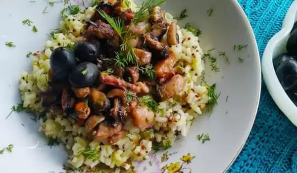 Seafood with Pearl Rice and Quinoa