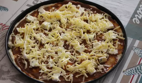 Homemade Pizza with Cheeses
