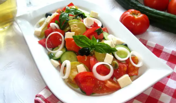 Tomato Salad with Zucchini and Goat Cheese