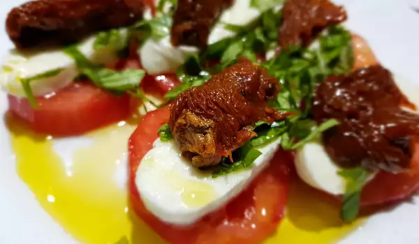 Caprese with Dried Tomatoes