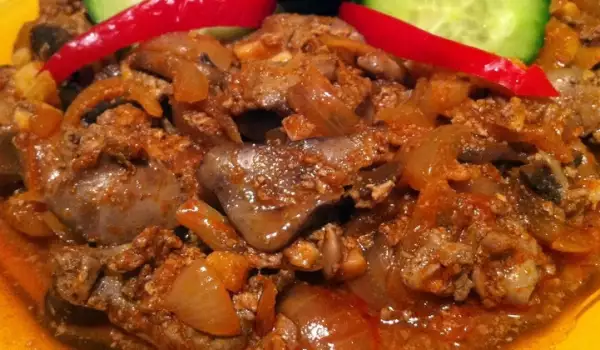 Chicken Livers with Mushrooms