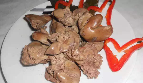 Stewed Chicken Livers in Butter and Beer