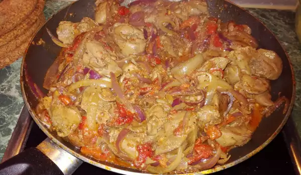 Chicken Livers with Onion