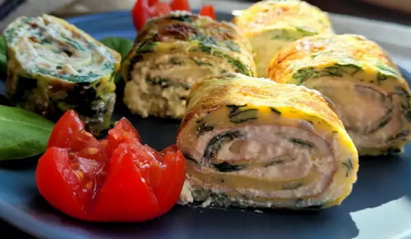 Egg Rolls with Spinach and White Cheese