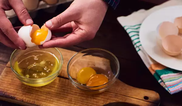 Separation of egg whites from yolks