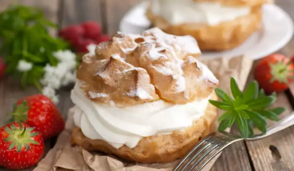 eclairs with Chantilly cream