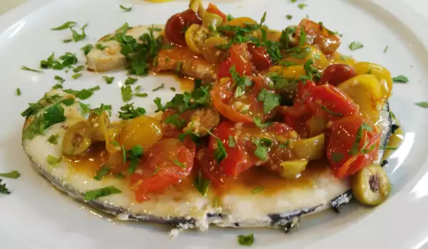 Fish Fillet with Cherry Tomato and Capers Sauce