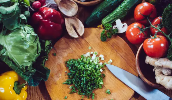 Vegetables with Spring Onions