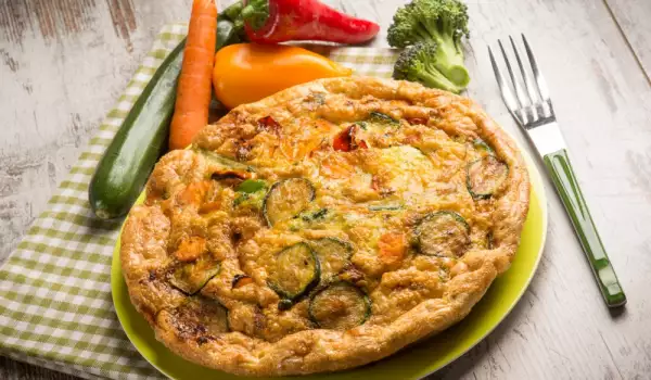 Frittata with Peppers and Zucchini
