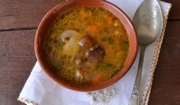 Monastery-Style Mushroom Soup with Rice