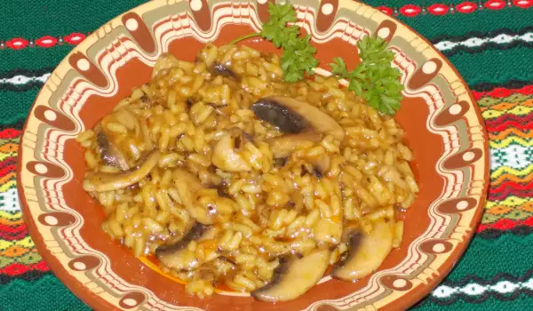 Skillet Mushrooms and Rice