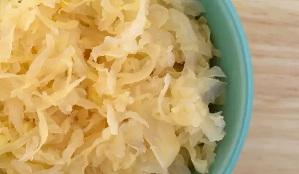 Sauerkraut cut into strips