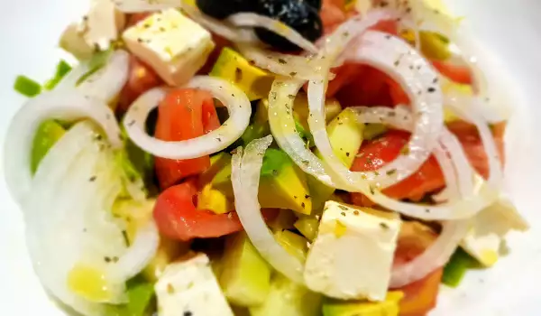 Greek Salad with Avocado
