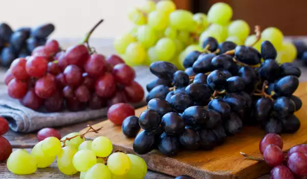 Different types of grapes