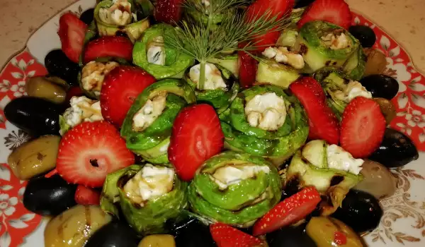 Grilled Zucchini and Strawberries Appetizer