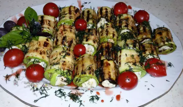 Grilled Zucchini with Cheese Mousse