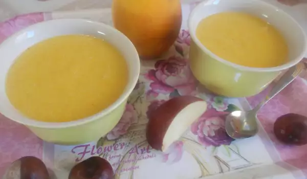 Corn Semolina with Apple and Peach for Babies