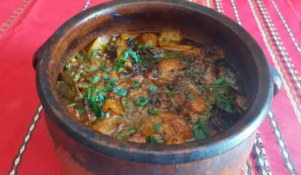 Pork and Vegetable Güveç in a Clay Pot