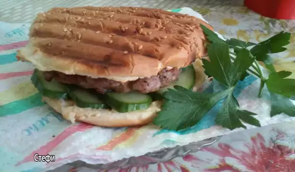 Burger with a Homemade Meatball