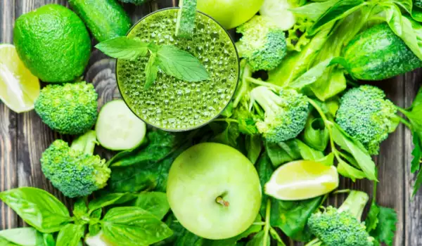 green leafy vegetables for slag cleansing