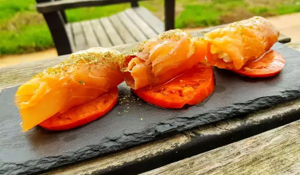 Homemade Marinated Salmon Rolls