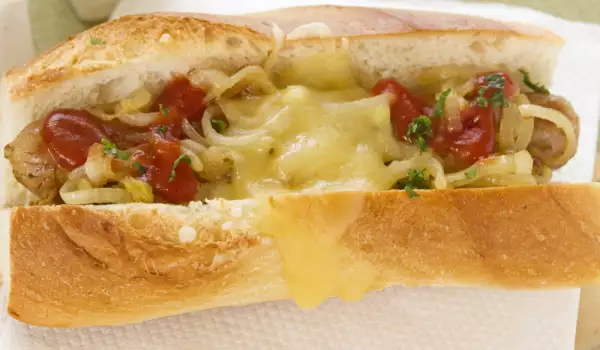 Hot Dog with Chili and Cheese