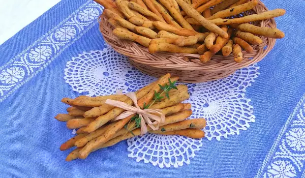 Italian Grissini Breadsticks with Thyme