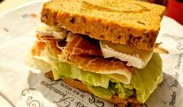 Cold Sandwiches with Jamon Iberico and Brie