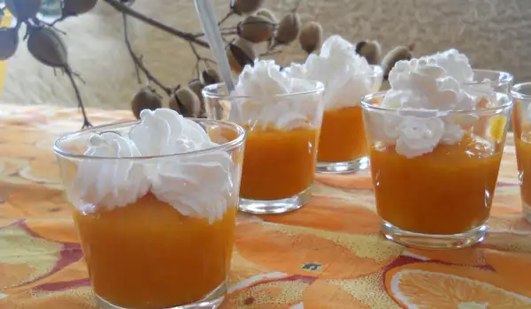 Two-Color Gelatin Cream with Pumpkin