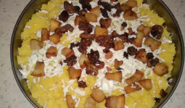 Kachamak with Cracklings and White Cheese