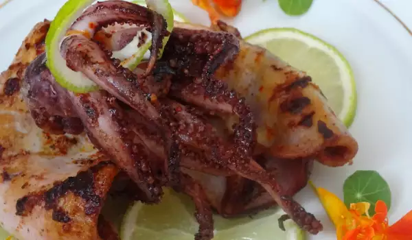 Grilled Calamari with a Spicy Marinade
