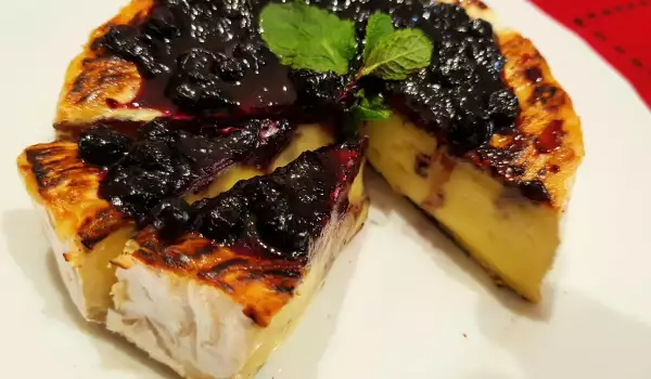 Baked Camembert Cheese with Blueberry Jam