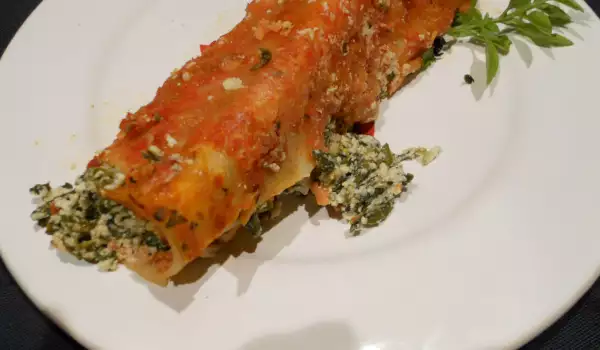 Stuffed Cannelloni with Ricotta and Baby Spinach